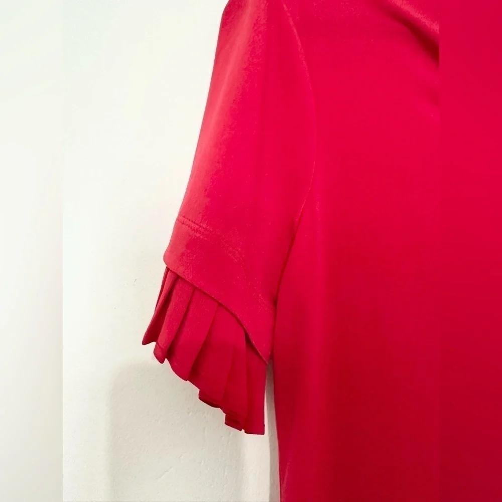 Micheal Kors shift dress Elegant Red Ruffle Sleeve Dress size small